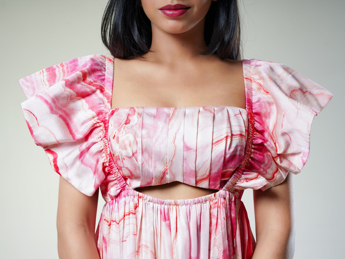 Bloom Ruffle Sleeve Dress