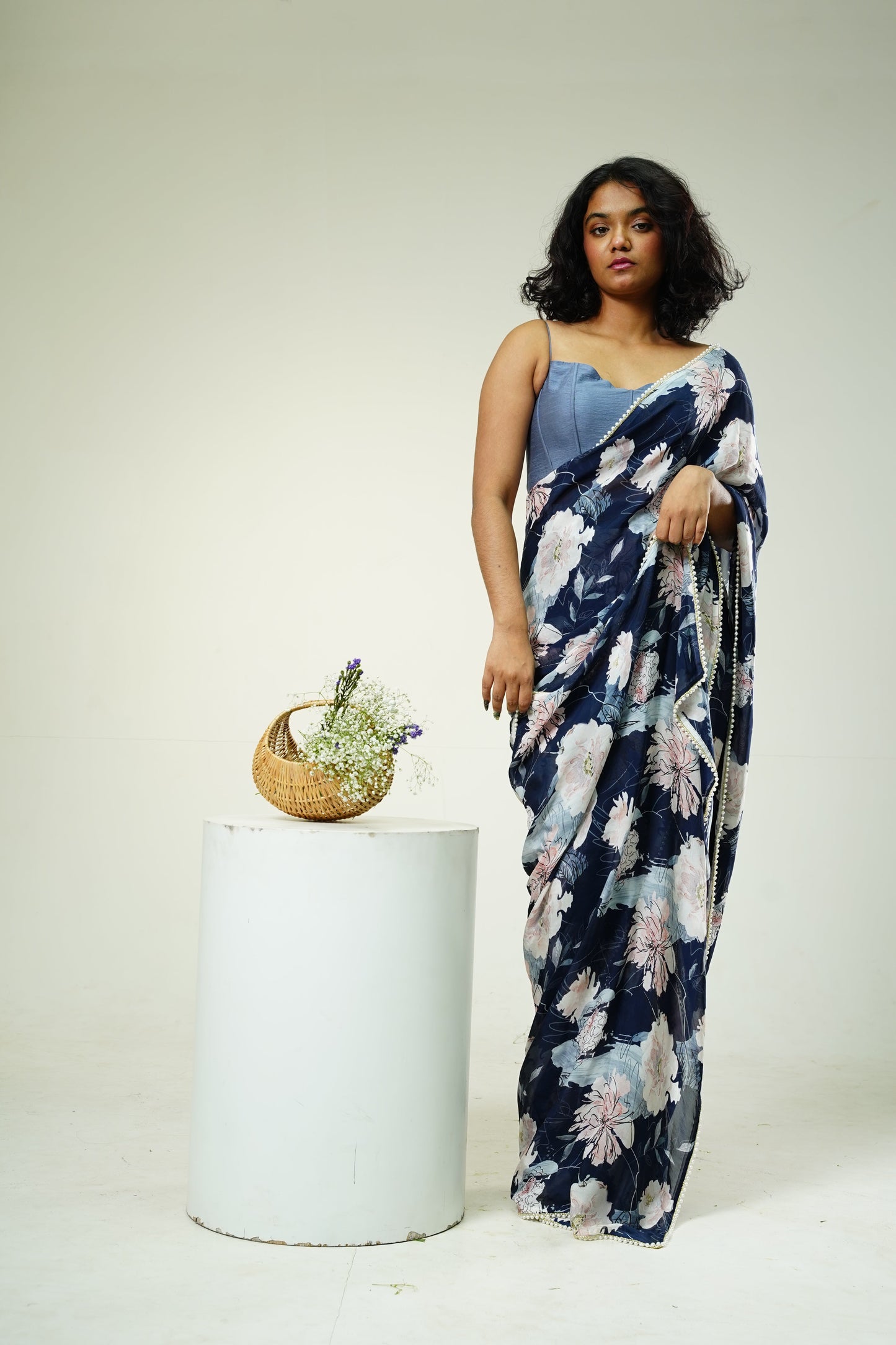 Moonshadow Bloom Saree