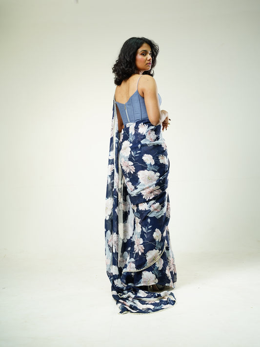 Moonshadow Bloom Saree