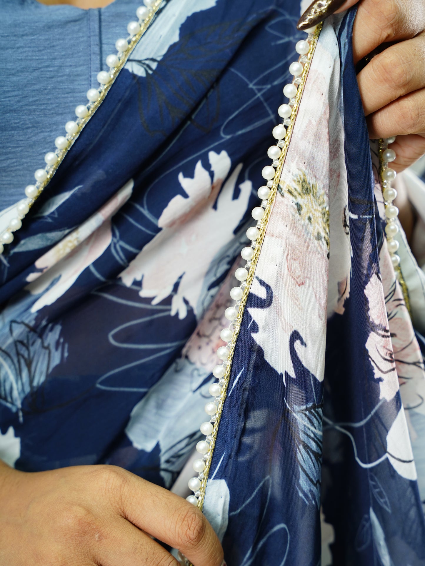 Moonshadow Bloom Saree