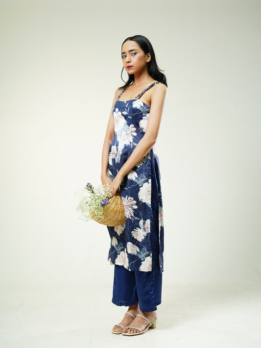 Azure Blossom Kurti Set