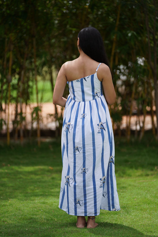 Blue Perch Stripe Dress