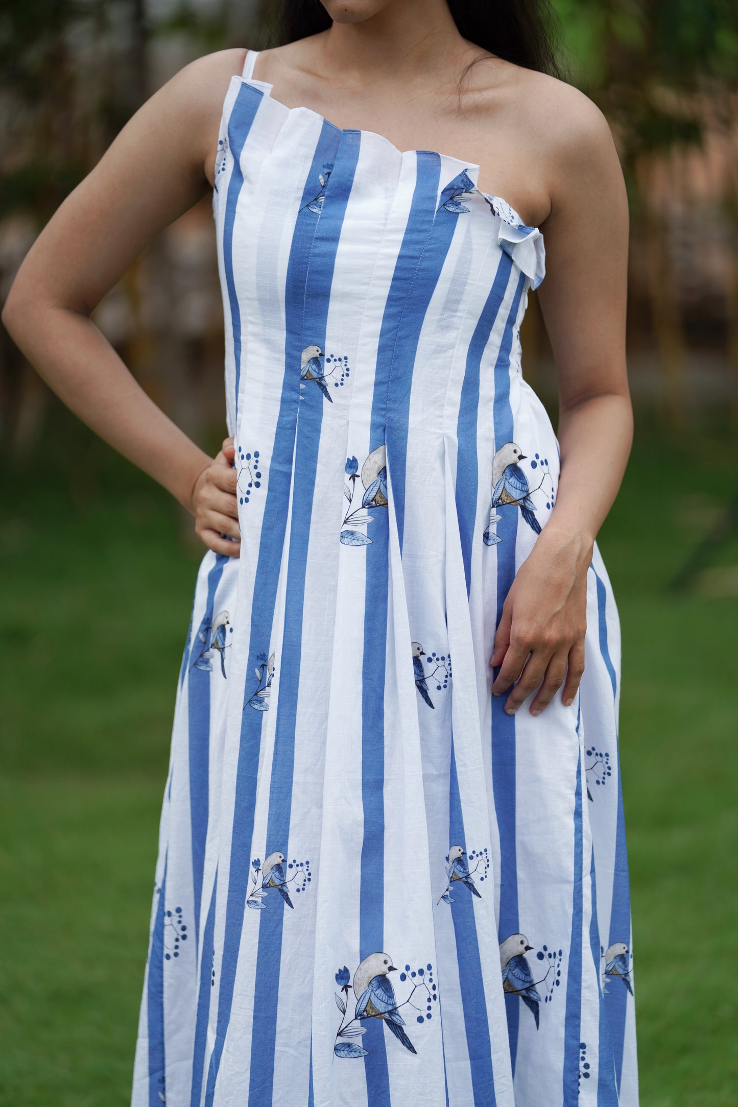 Blue Perch Stripe Dress