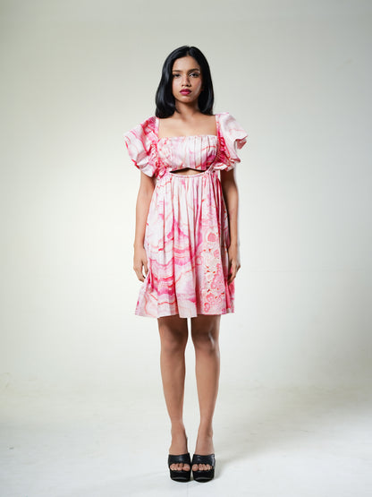 Bloom Ruffle Sleeve Dress