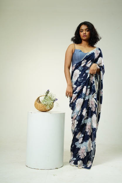 Moonshadow Bloom Saree