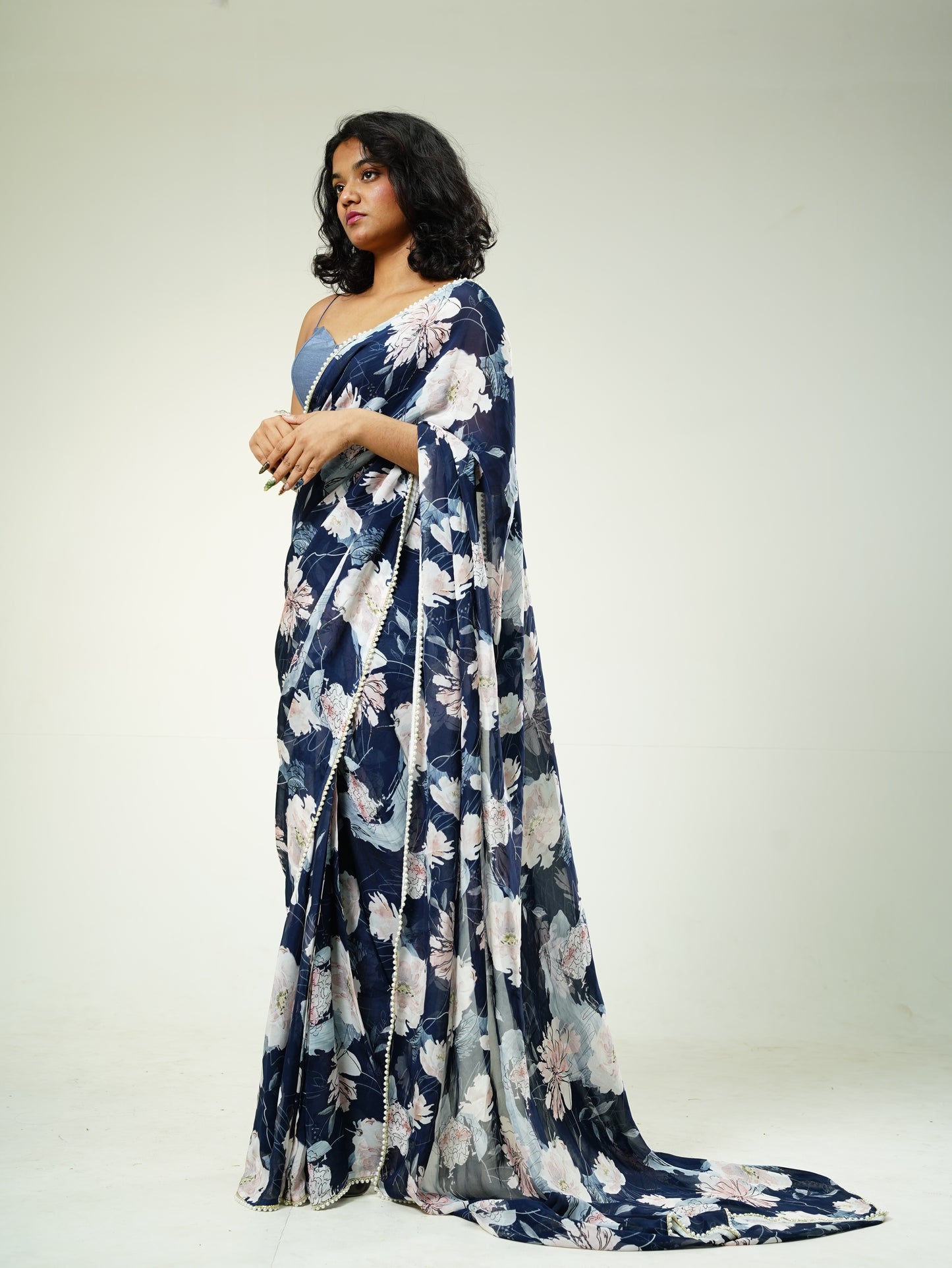 Moonshadow Bloom Saree
