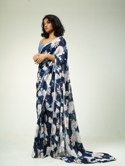 Moonshadow Bloom Saree