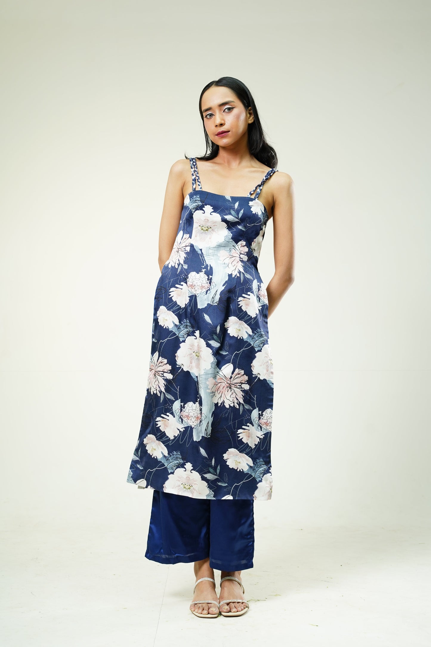 Azure Blossom Kurti Set