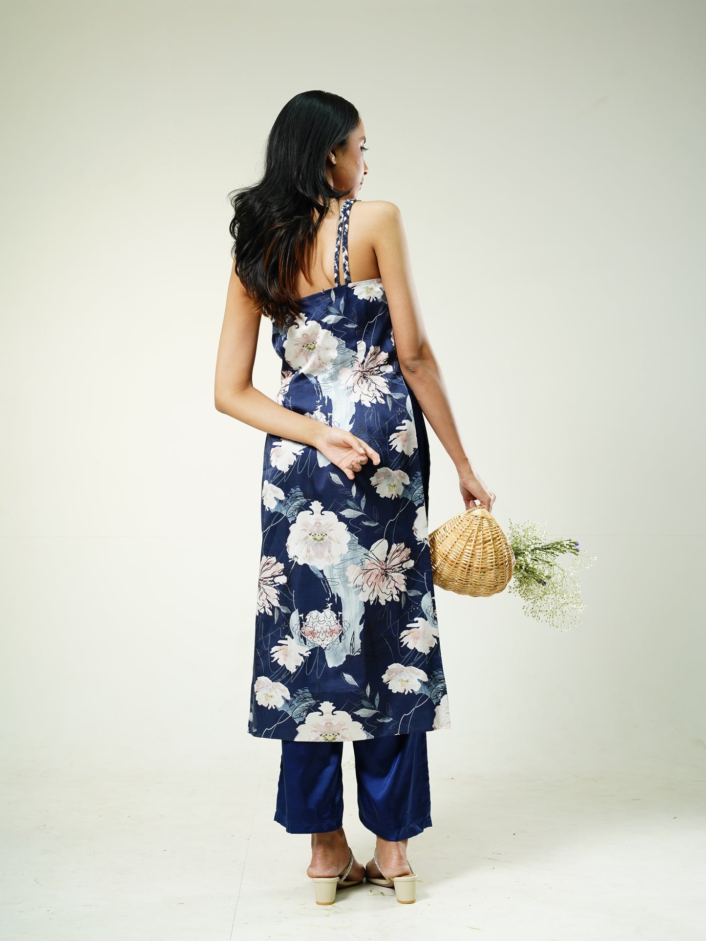 Azure Blossom Kurti Set