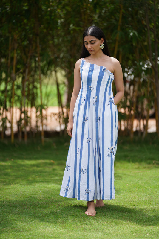 Blue Perch Stripe Dress