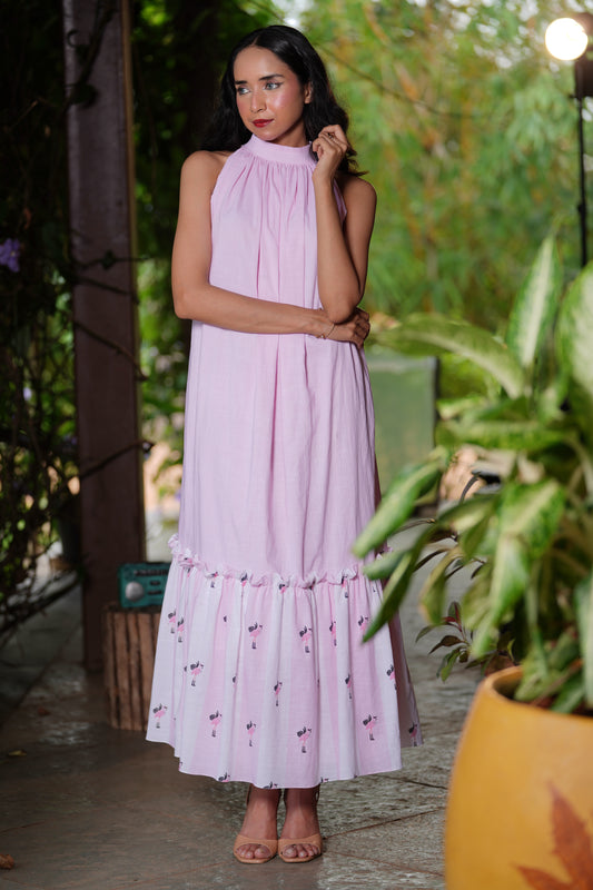 Flamingo Frill Dress